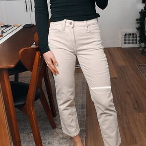 Banana Republic Women's Cream Corduroy Crop Pants